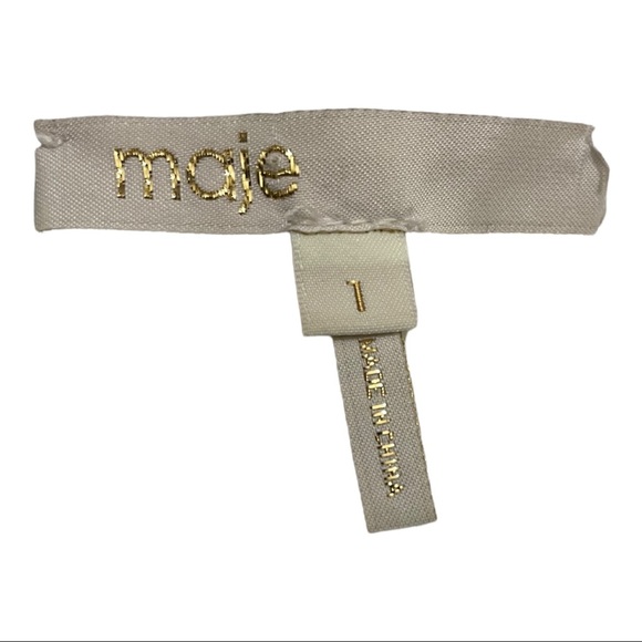 Maje womens knit tank top white round collar. Size 1 is Small. Summer top - Picture 9 of 11